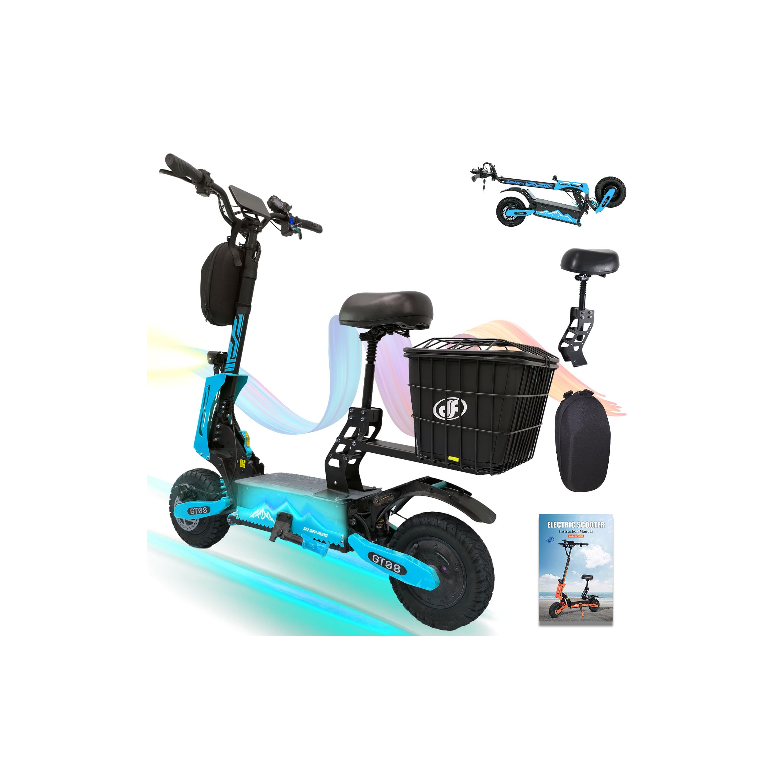 Amazon.com: DOF 60V 27AH Electric Scooter for Adults, 5600W Dual