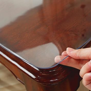 OstepDecor 36 x 84 in Clear Table Protector, Plastic Table Cover 2mm Thick