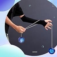 Vista 4 de Yoyo de Bucle con Respuesta para Niños Principiantes, Yo-yo Inicial 2A Loop Fácil de Jugar Trucos Básicos de Cuerda (D1 Azul)