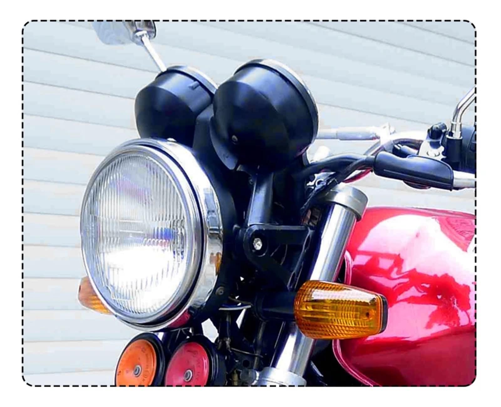 Moto Faro Fanale per Hornet 250 600 900 per CB1100SF CB1300 CB1000 per NT400 NT650 7.8 "35W 12V Moto Rotonda HA Condotto Il Faro H4 Lampada Lampadina