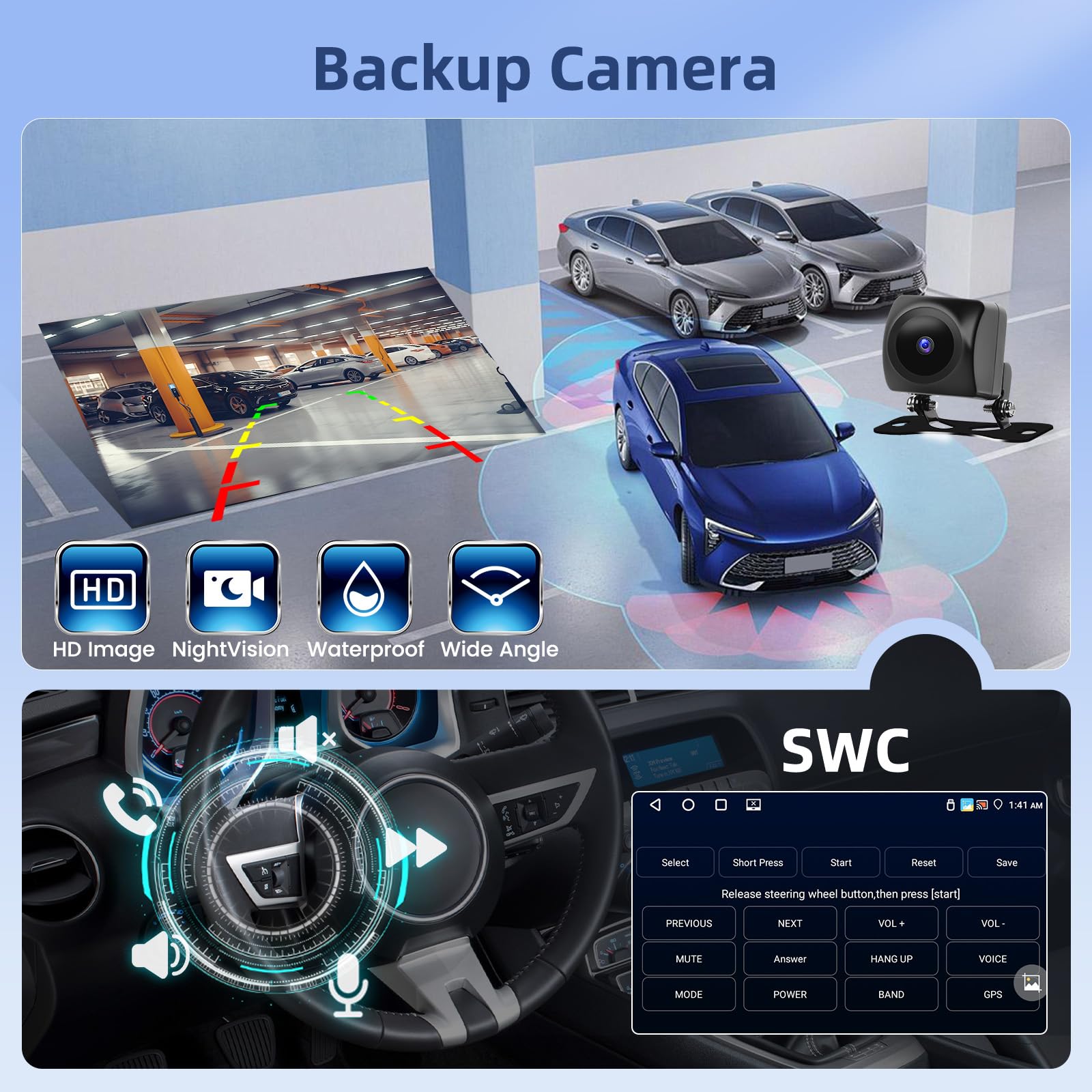Hikity Radio samochodowe z systemem Android 15 do FIAT Panda 2013-2020, CarPlay, Android Auto Wireless, ekran obrazu 7" IPS, Bluetooth, Mirror Link, nawigacja, GPS, AI, DSP, WiFi, FM, RDS SWC