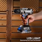 Power Drill Cordless: DEKO PRO Blue Cordless Drill 20V Electric Power Drill Set Tool for Women Drills Cordless with Battery and Charger Drill Driver 20 Volt Drill Driver Kit