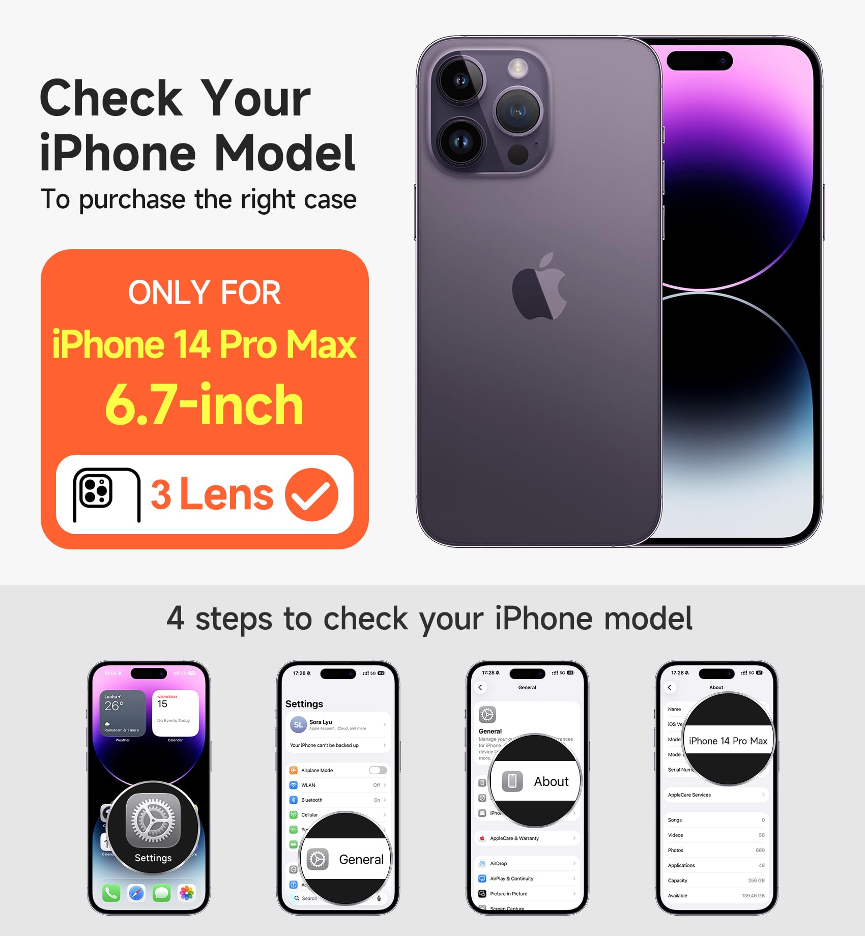 Amazon.com: SURITCH for iPhone 14 Pro Max Case with Magnetic
