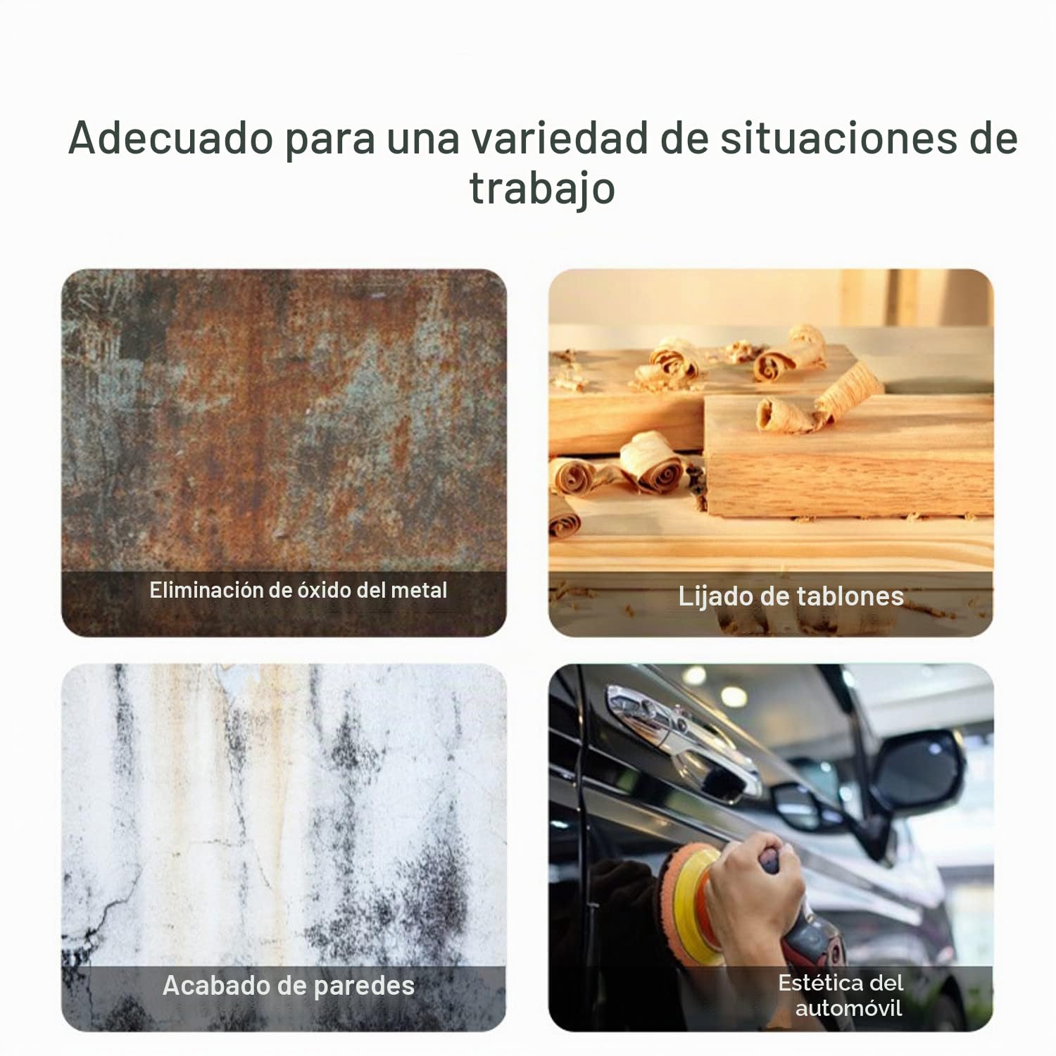 Nueva Pulidora Orbital Aire Comprimido 125 mm, Multifuncional Pequeña y Potente, 12000 RPM
