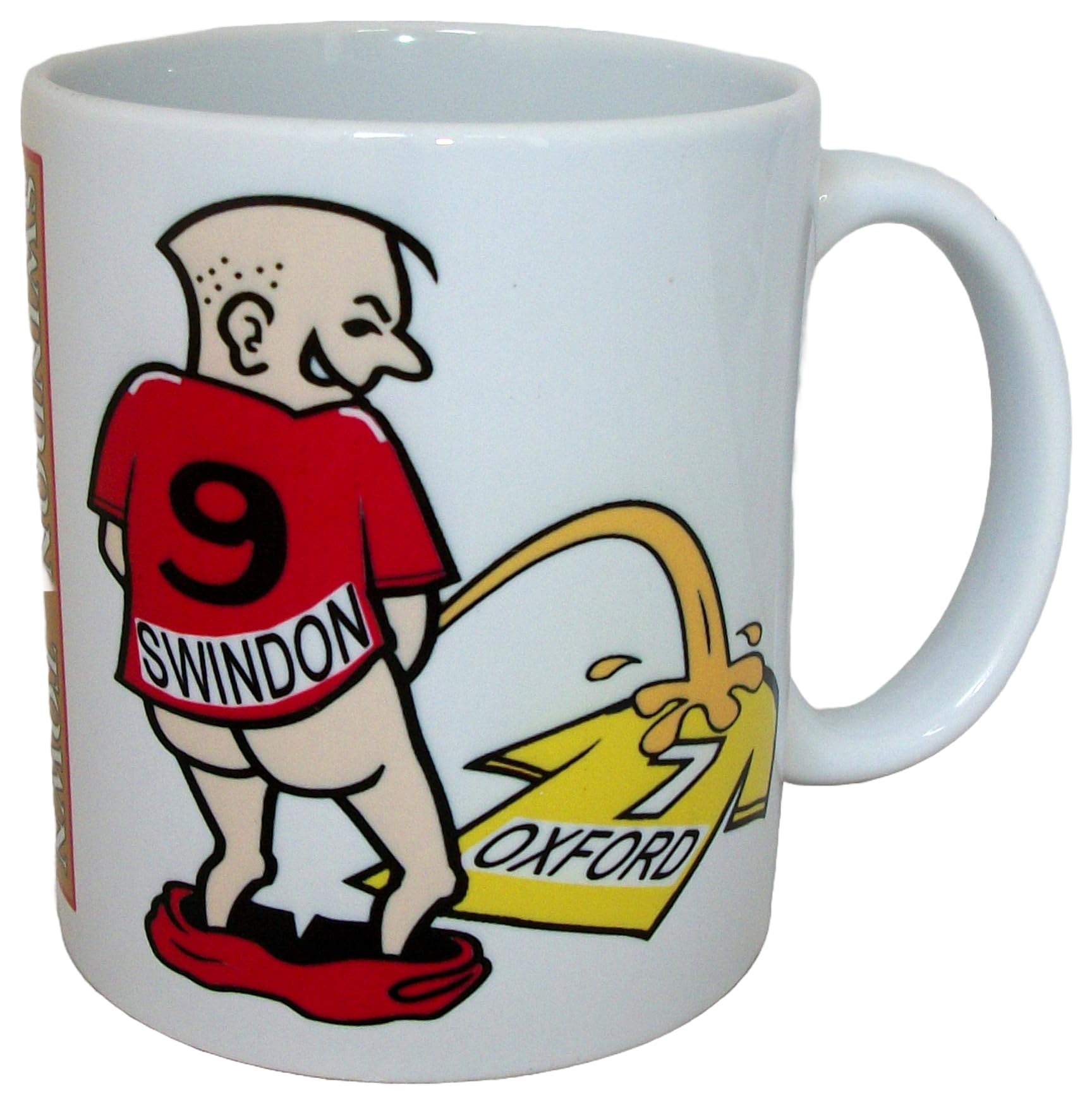 Wee On Funny Football Team Shirt Fan Rivalry Tea Coffee Mug (Swindon (weeing on Oxford)) โ image 1