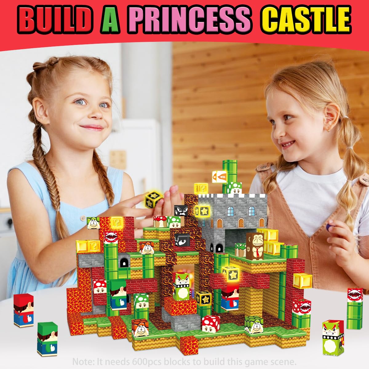 Magnetische Bausteine 200 Stück 2.5CM Magnetspielzeug für Kinder ab 3-12 Jahre