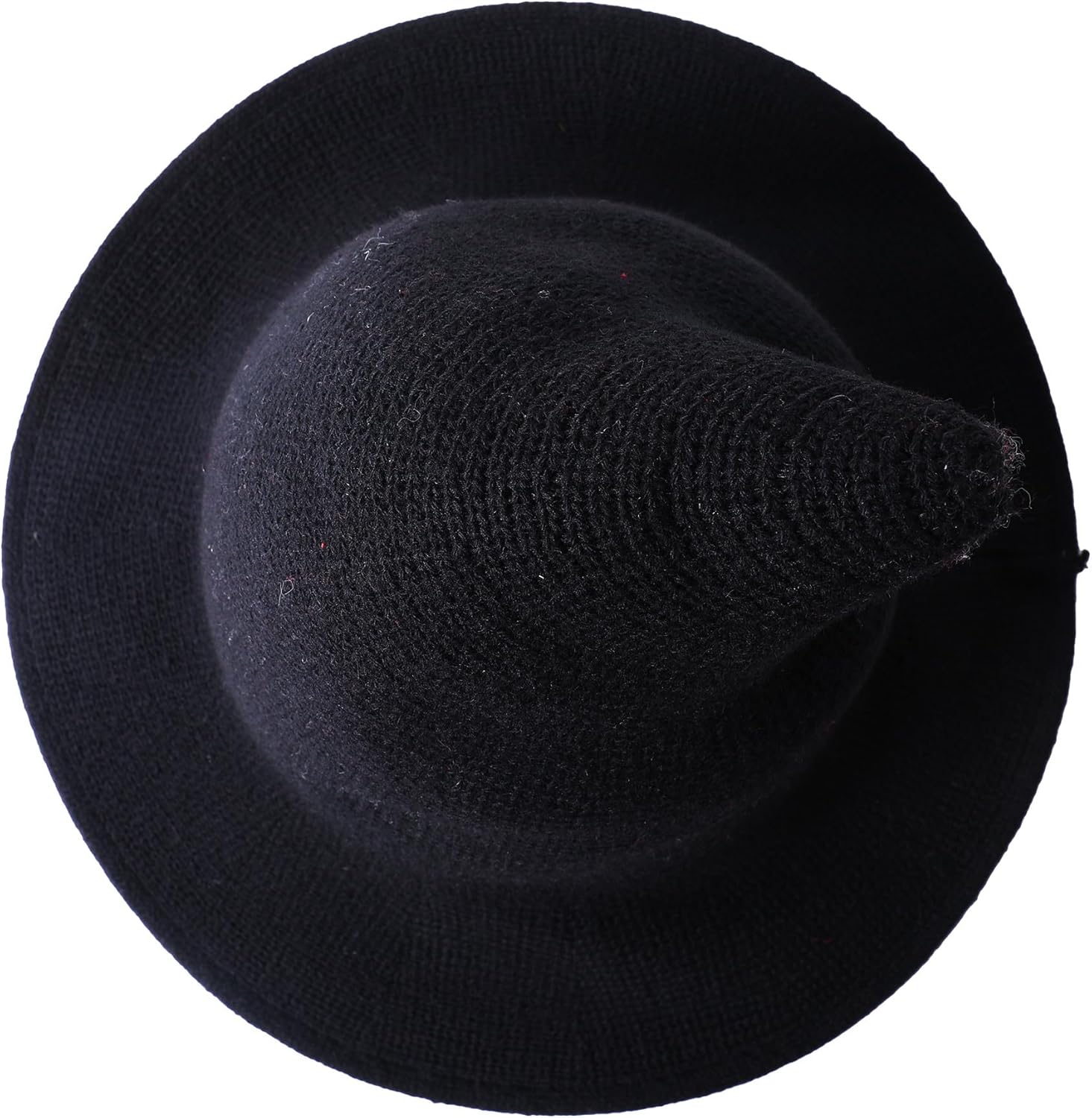 Lanzom Women Lady Halloween Witch Hat Wool Knitted Cap for Party Masquerade Cosplay Costume Accessory - Image 3