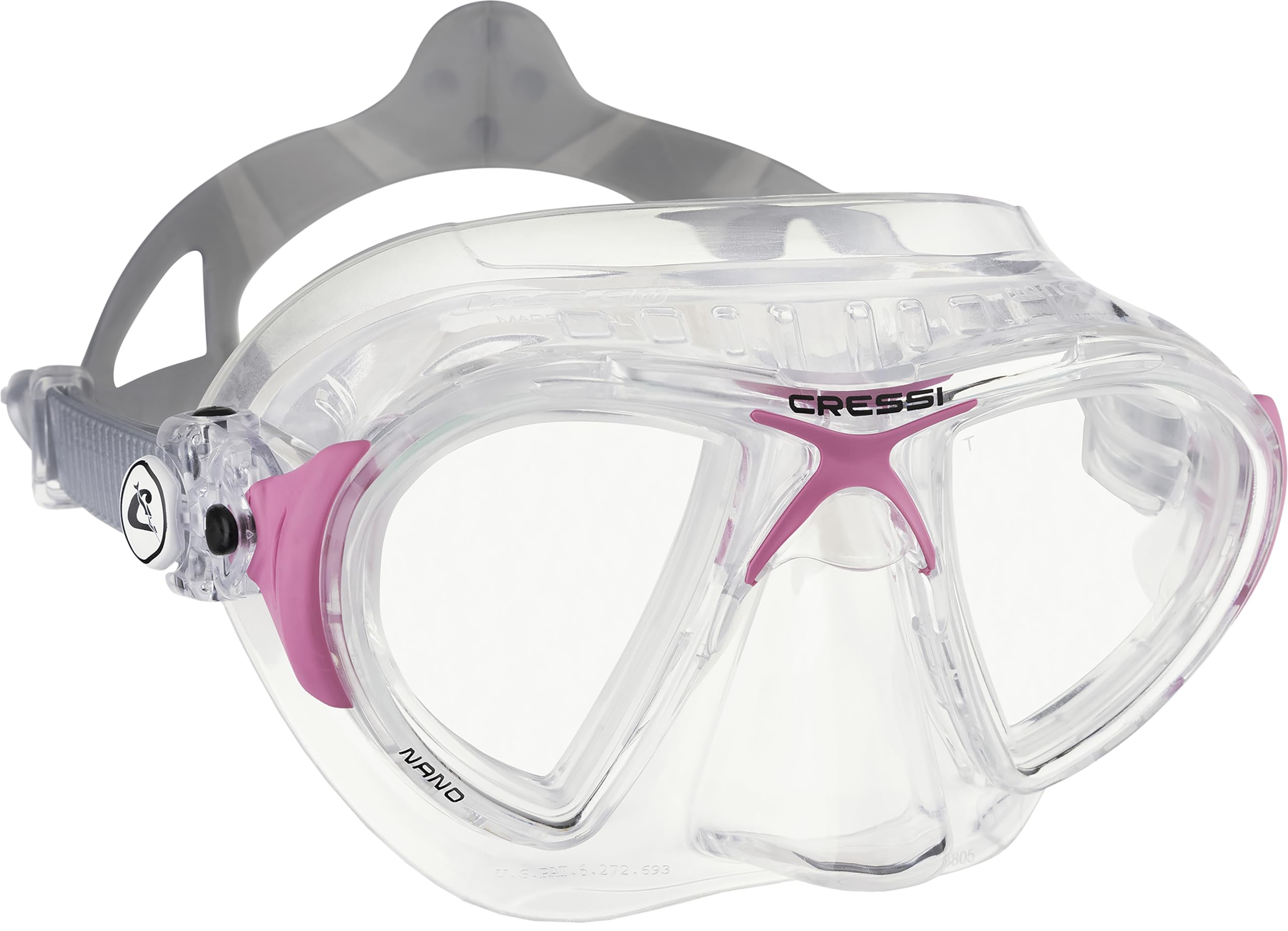 Nano - Professional Scuba and Free Diving Mask - Soft SiliconeCrystal or Black