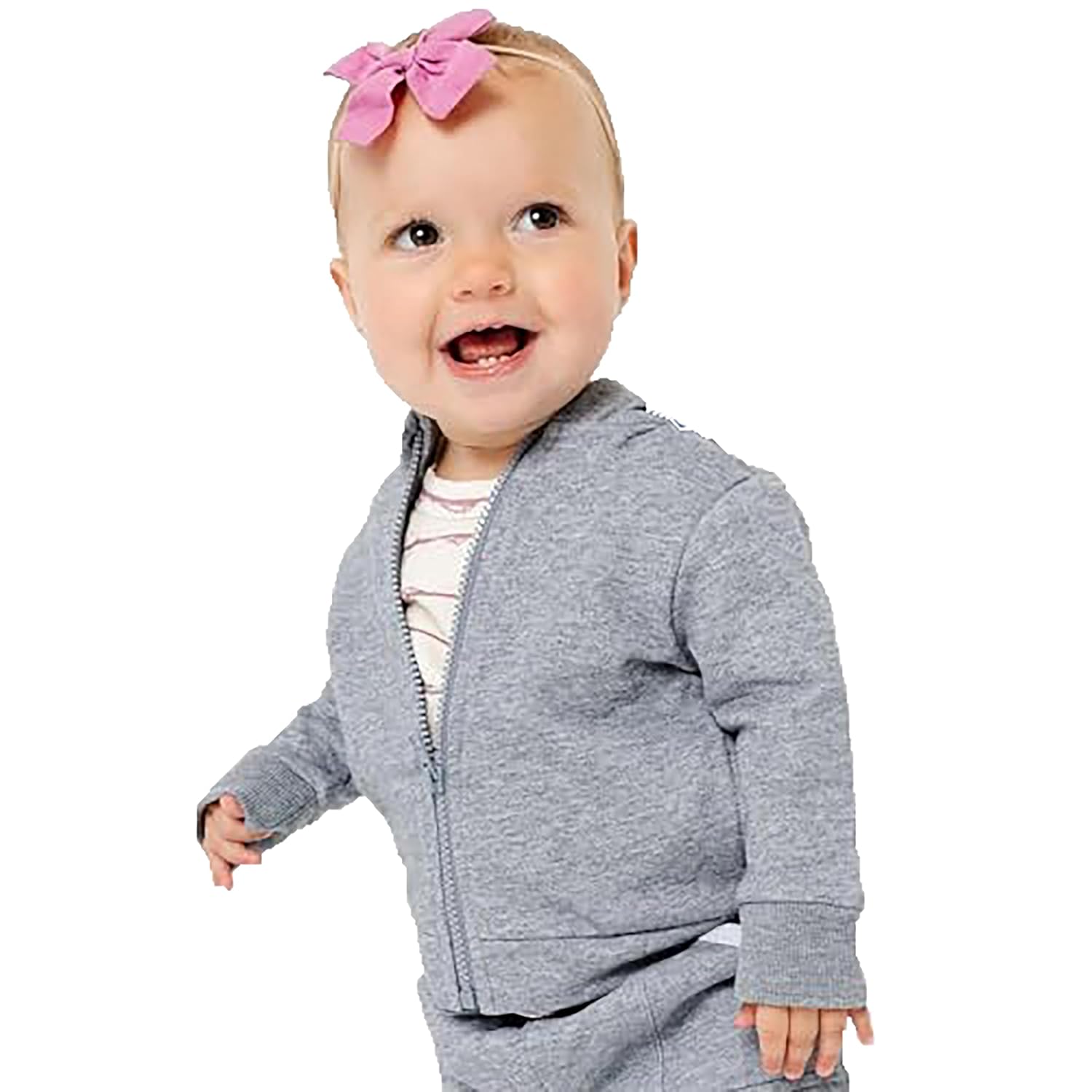 Copper Pearl Zip Up Hoodie - Made of Ultra-Soft, Breathable Luxe French Terry Fabric, Baby Hoodie and Toddler Jacket - Fashionable Baby Girl Clothes and Baby Boy Clothes, Size 4T, Gray