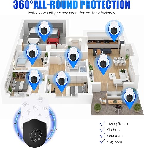 Miniatura 8 de Trampa para insectos voladores, trampa para mosquitos 2023 para interiores, trampa eléctrica para insectos con luz nocturna y 20 almohadillas