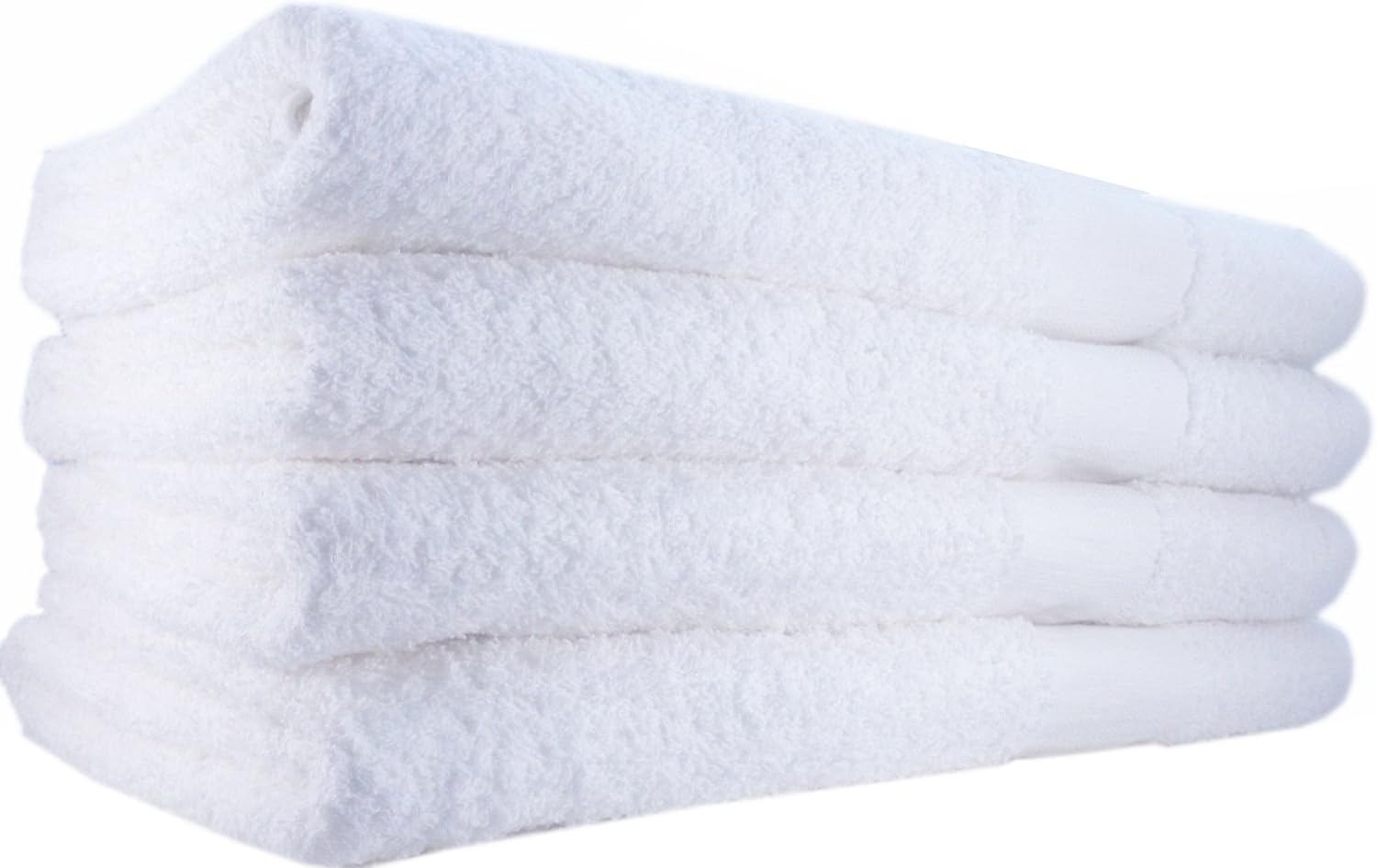 Utopia Towels Hotel-Spa-Pool-Gym Cotton Hair & Bath Towel - 4 Pack, White, Super Soft, Easy Care, Ringspun Cotton for Maximum Softness and Absorbency (24"x 48")