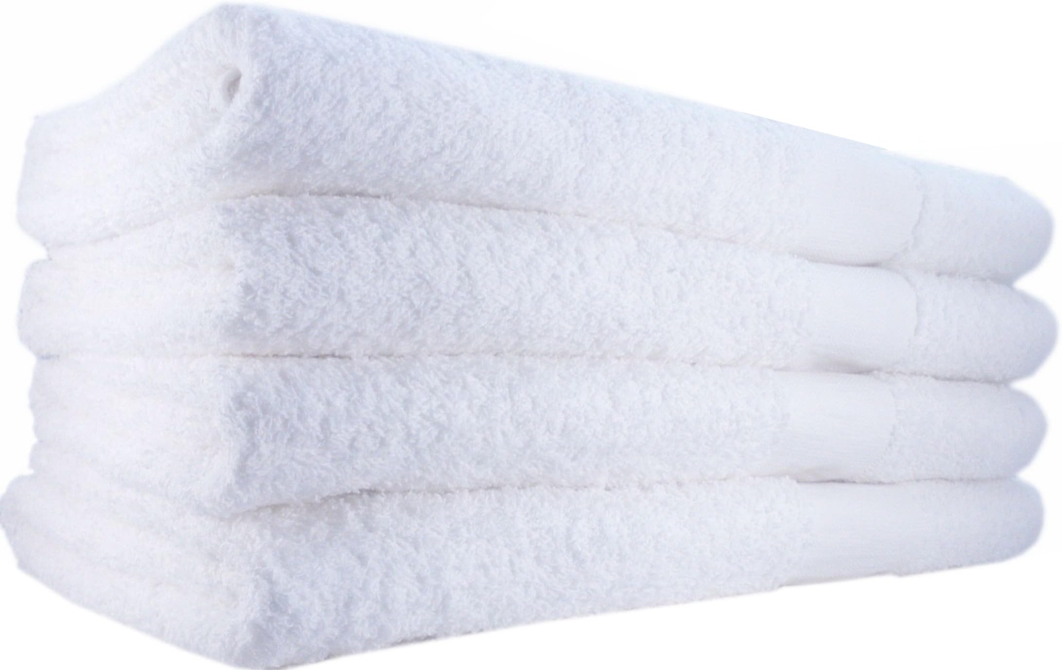 Utopia TowelsHotel-Spa-Pool-Gym Cotton Hair & Bath Towel - 4 Pack, White, Super Soft, Easy Care, Ringspun Cotton for Maximum Softness and Absorbency (24"x 48")