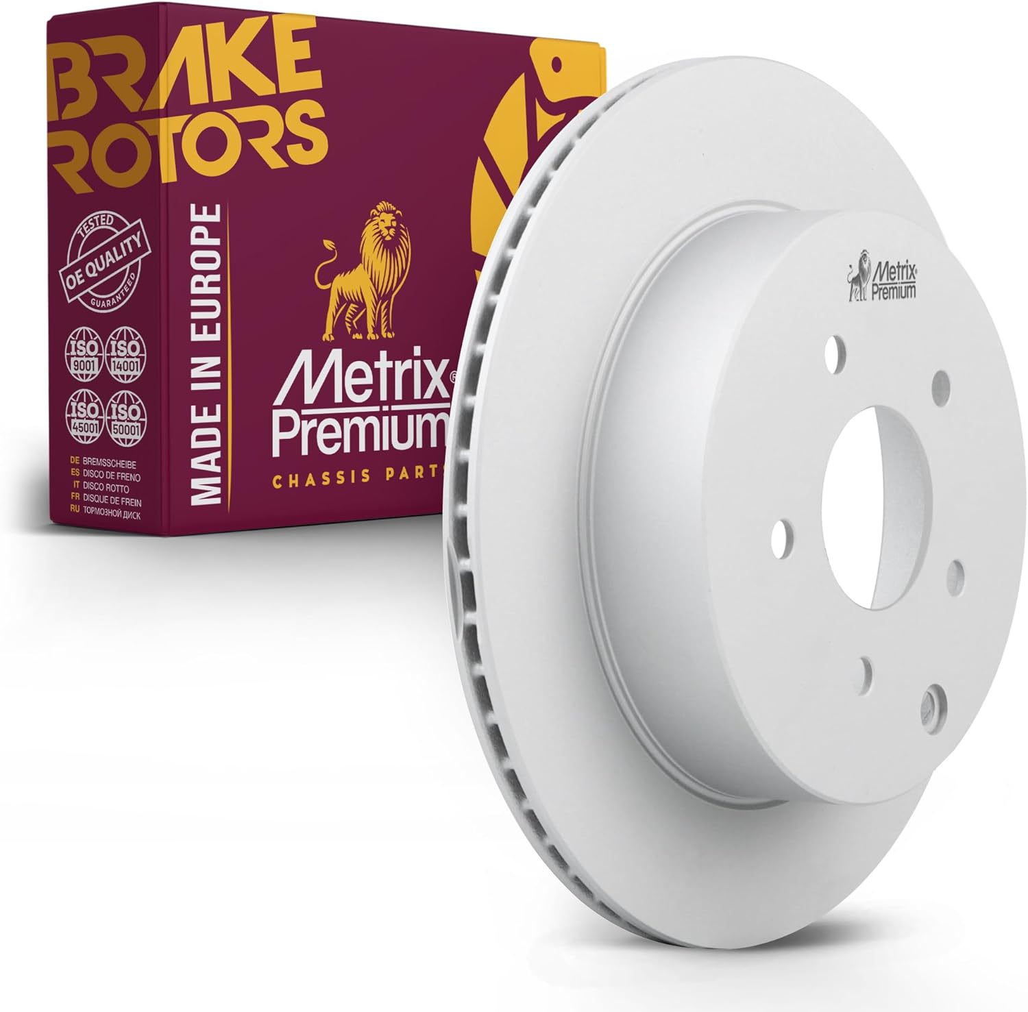 Metrix Premium Chassis Parts - 12.11 inch (307.7mm) Rear Coated Vented Disc Brake Rotor Fits INFINITI FX35, FX37, FX45, JX35, M35h, M37, M56, Q50, Q60, Q70, Q70L, QX60, QX70, Nissan Murano Pathfinder