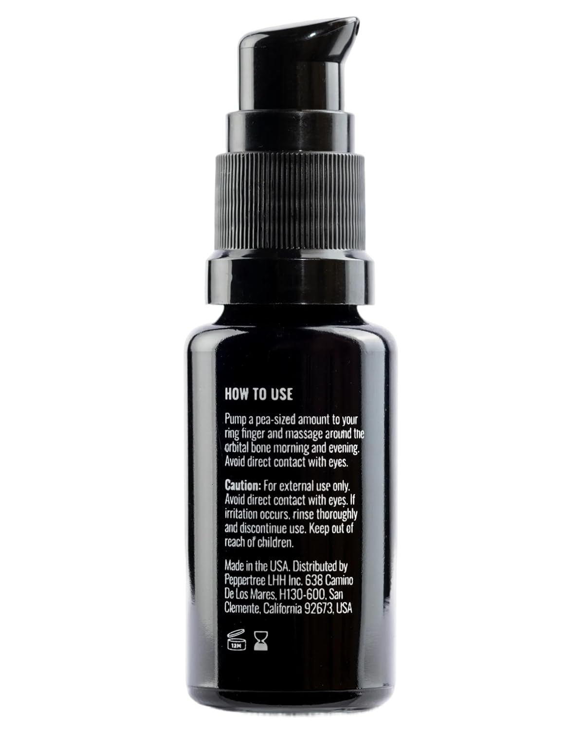 Peppertree Men's Eye Serum - Dark Circle Corrector Peptide Serum - Caffeine Eye Bag Remover & Under Eye Brightener - Anti Aging Deep Wrinkle & Eye Puffiness Reducer for Men - 0.5 fl oz - Image 8