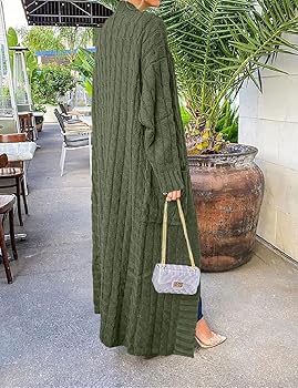 HRESSLBD Womens Knit Cardigans, Women's Long Cardigan Sweater