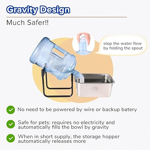 Miniatura 4 de PEDAY Dispensador automático de agua para perros grandes y grandes, dispensador de agua para perros por gravedad, ideal para propietarios