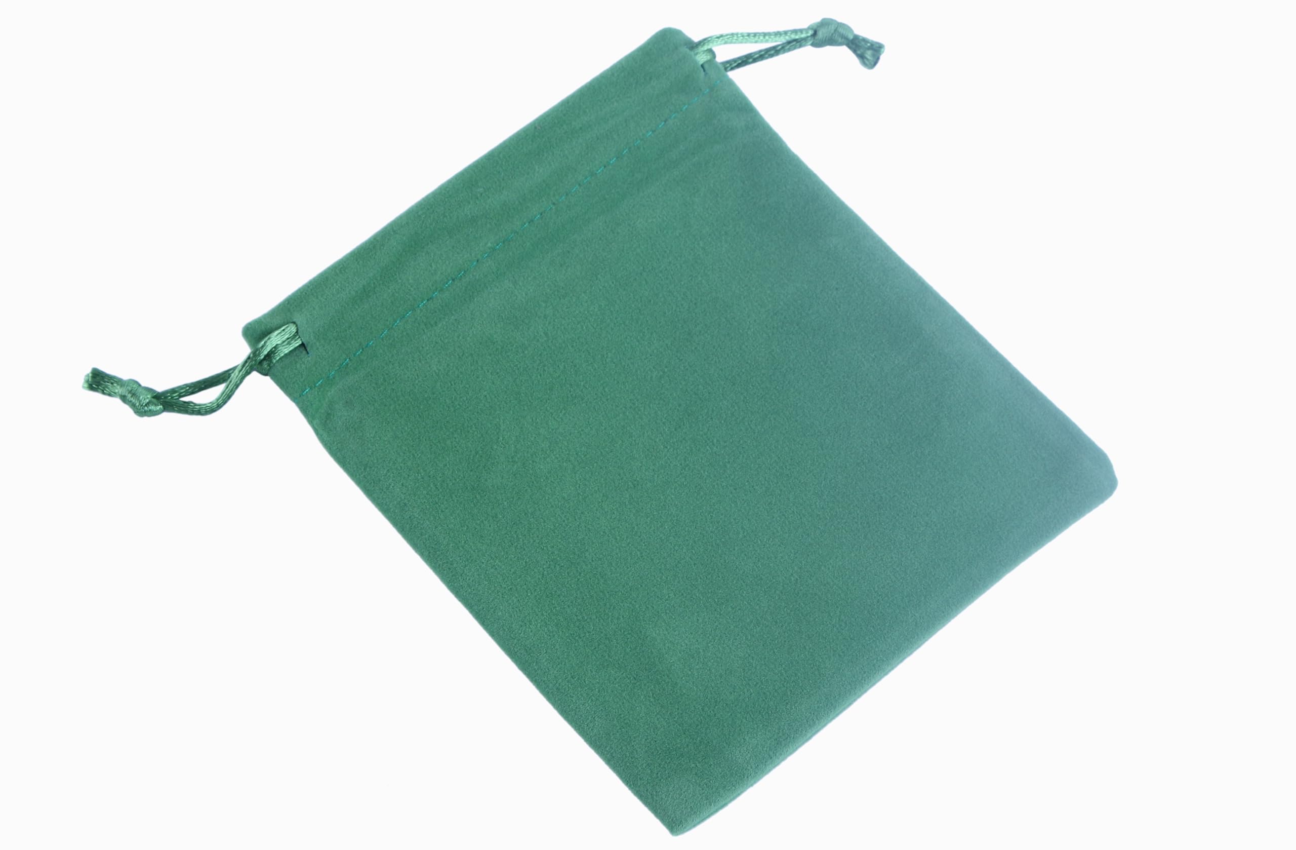 KONMAY Lot de 300 sacs cadeaux en velours avec cordon de serrage Vert 15 x 20 cm