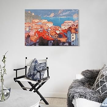 Amazon.co.jp: 吉田博よしだ ひろし浮世絵『ルガノ町』 偉大な