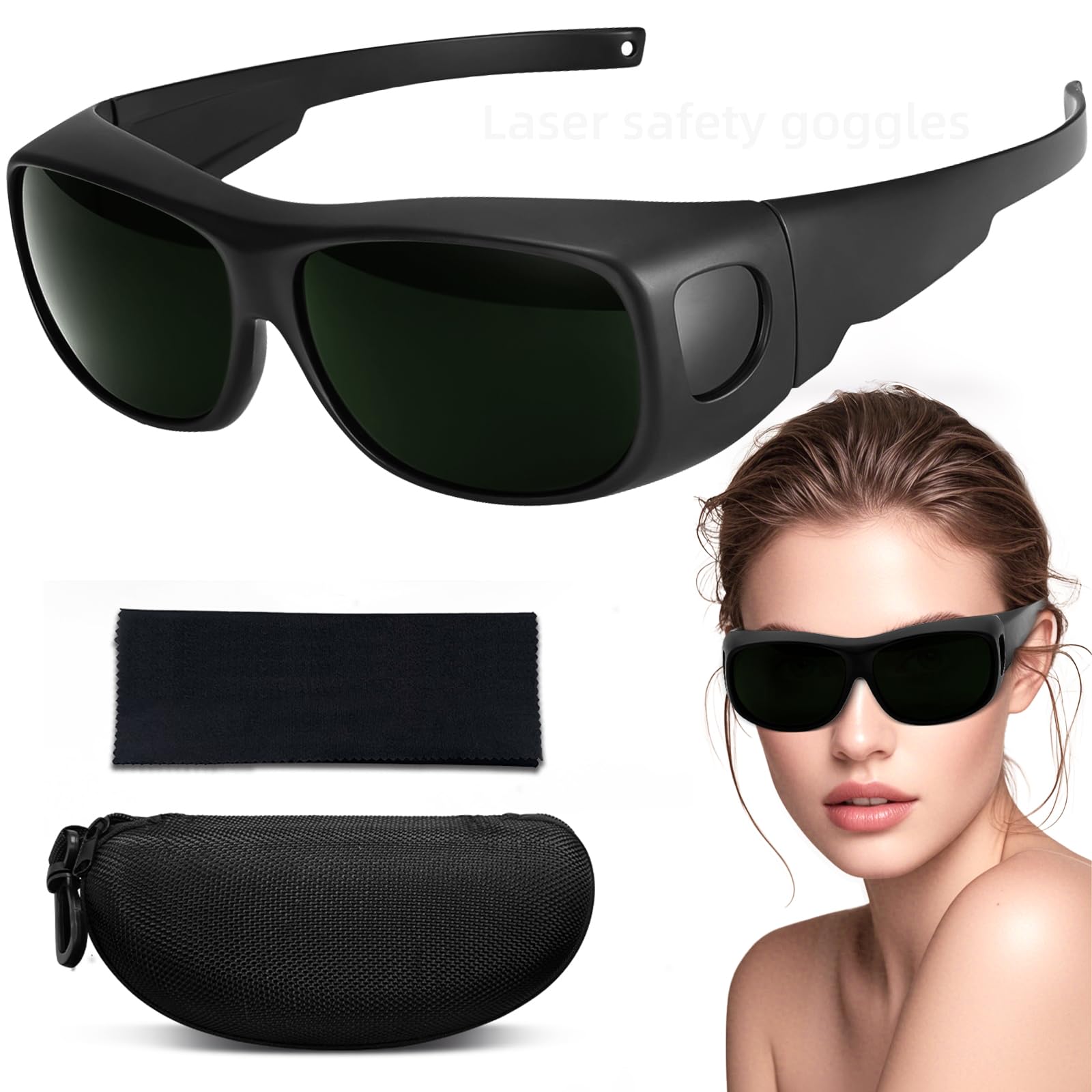 UpaClaire IPL Laser Safety Glasses 200nm-2000nm Protective Goggles for Laser Hair Removal Red Light Therapy Glasses and Cosmetology Operators with Eye