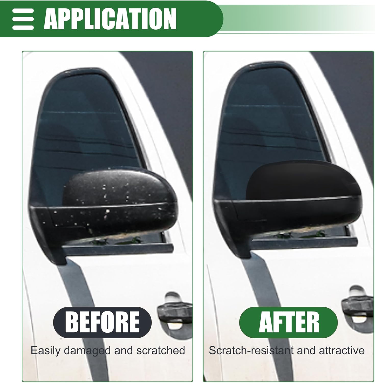 Motoforti Left Driver Side Rearview Mirror Cover, Mirror Cap, for Chevrolet Silverado Tahoe Avalanche for GMC Sierra Yukon, No.25788154, Gloss Black