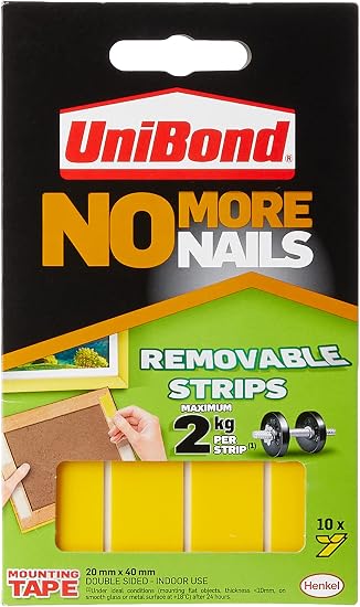Unibond No More Nails Removeable Strips Pack Of 10 Home Kitchen Amazon Com