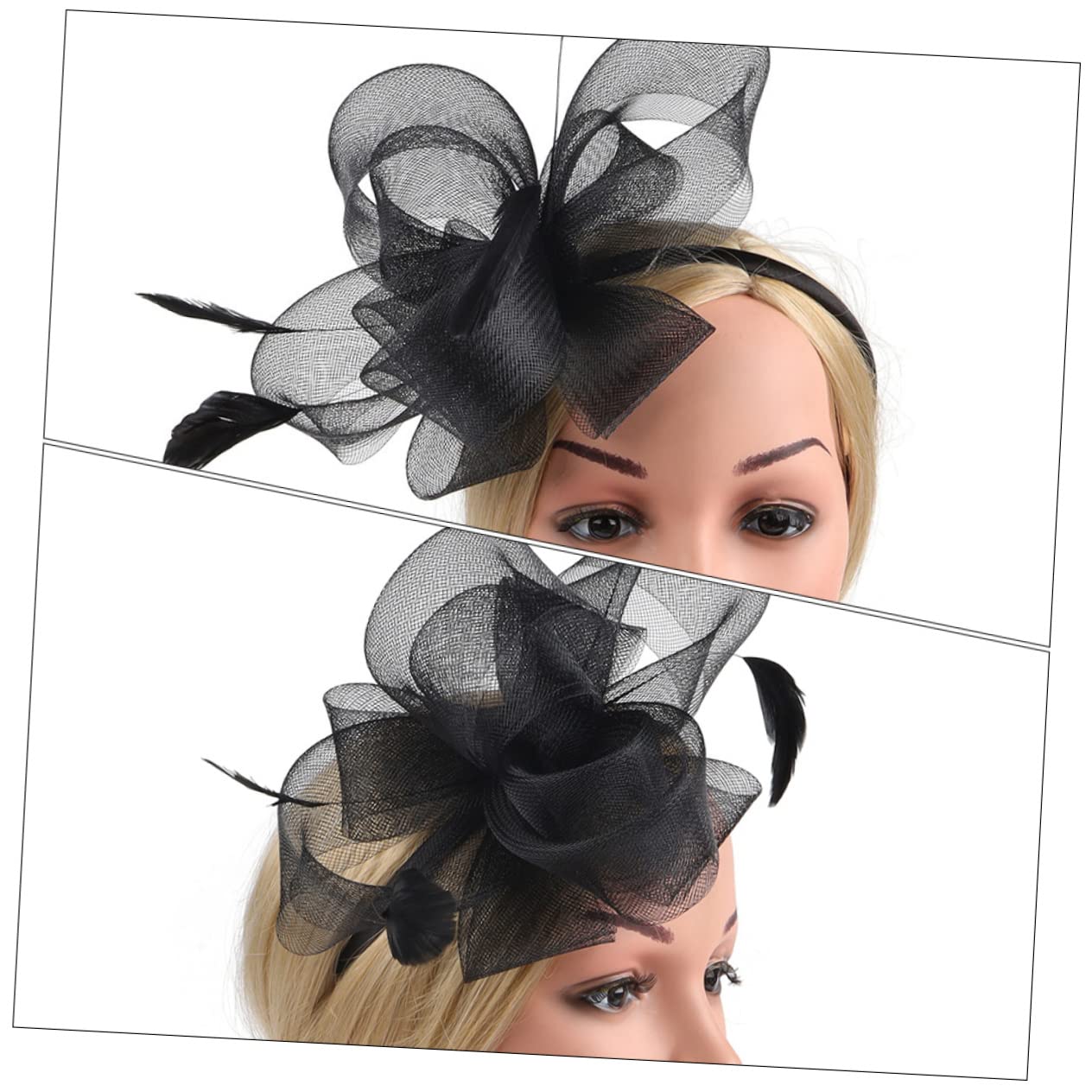 FRCOLOR 4sets Fascinator Hat Elegante con Piume e Rete per Party Accessorio per Stile Retro per Cerimonie Cocktail e Tea Party Adatto per Occasioni Speciali e Regali per Amiche
