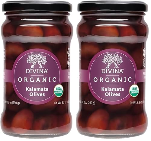 Miniatura 2 de DIVINA Aceitunas Kalamata enteras orgánicas en frasco, 10.2 oz (paquete de 1)