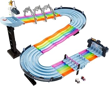 Amazon.com: Hot Wheels Mario Kart Rainbow Road Raceway 8-Foot