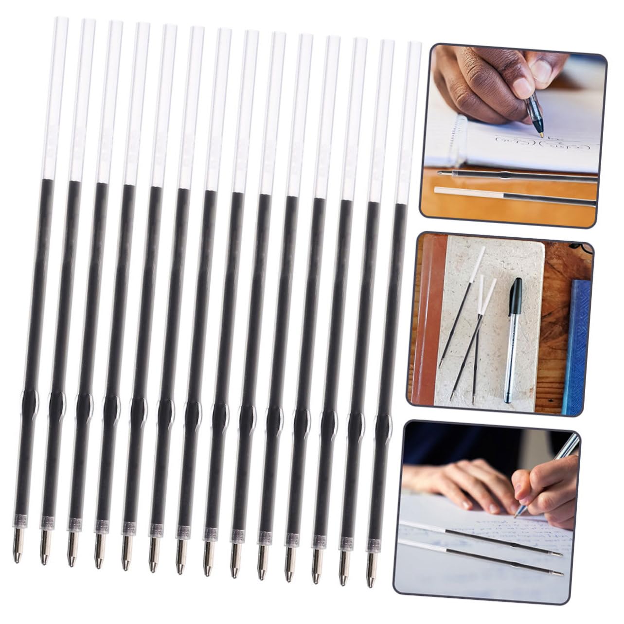 DOITOOL 4 Ensembles Recharges D'encre Pour Stylo Recharges De Stylos À Écriture Lisse Fournitures D'écriture Stylo À Bille Rechargeable Papeterie D'écriture Plastique 200 Pièces * 4
