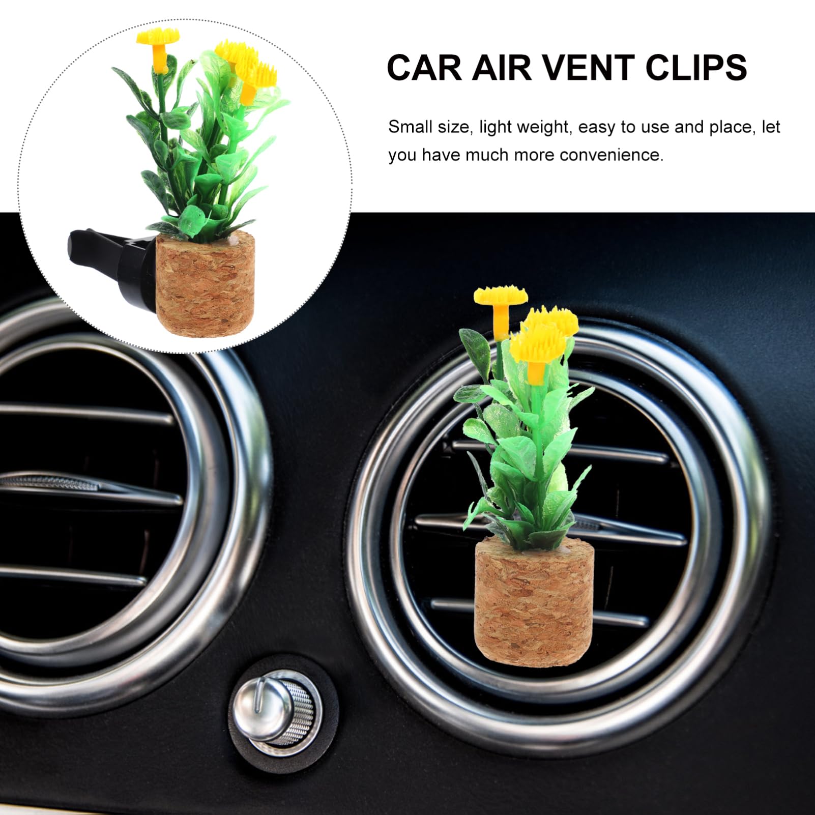 SOLUSTRE 5pezzi Profumatore Auto Con Clip Per Ventilazione Decorazione Creativa Per Veicolo Aromatizzante Simulato e Sughero Per Casa e Ufficio