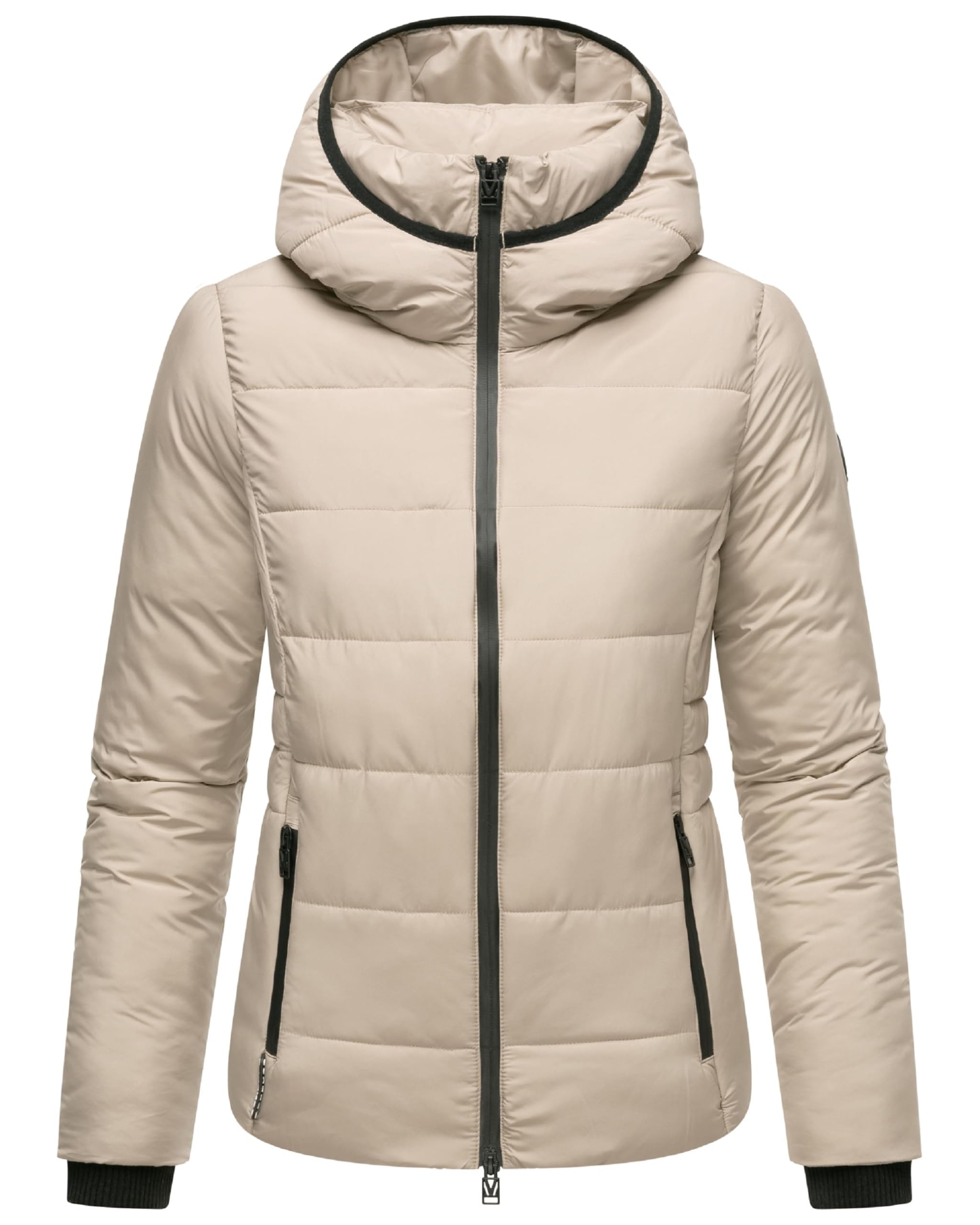 MARIKOO Basic Damen Steppjacke kurz mit Kapuze Radaa 16 XS-6XL