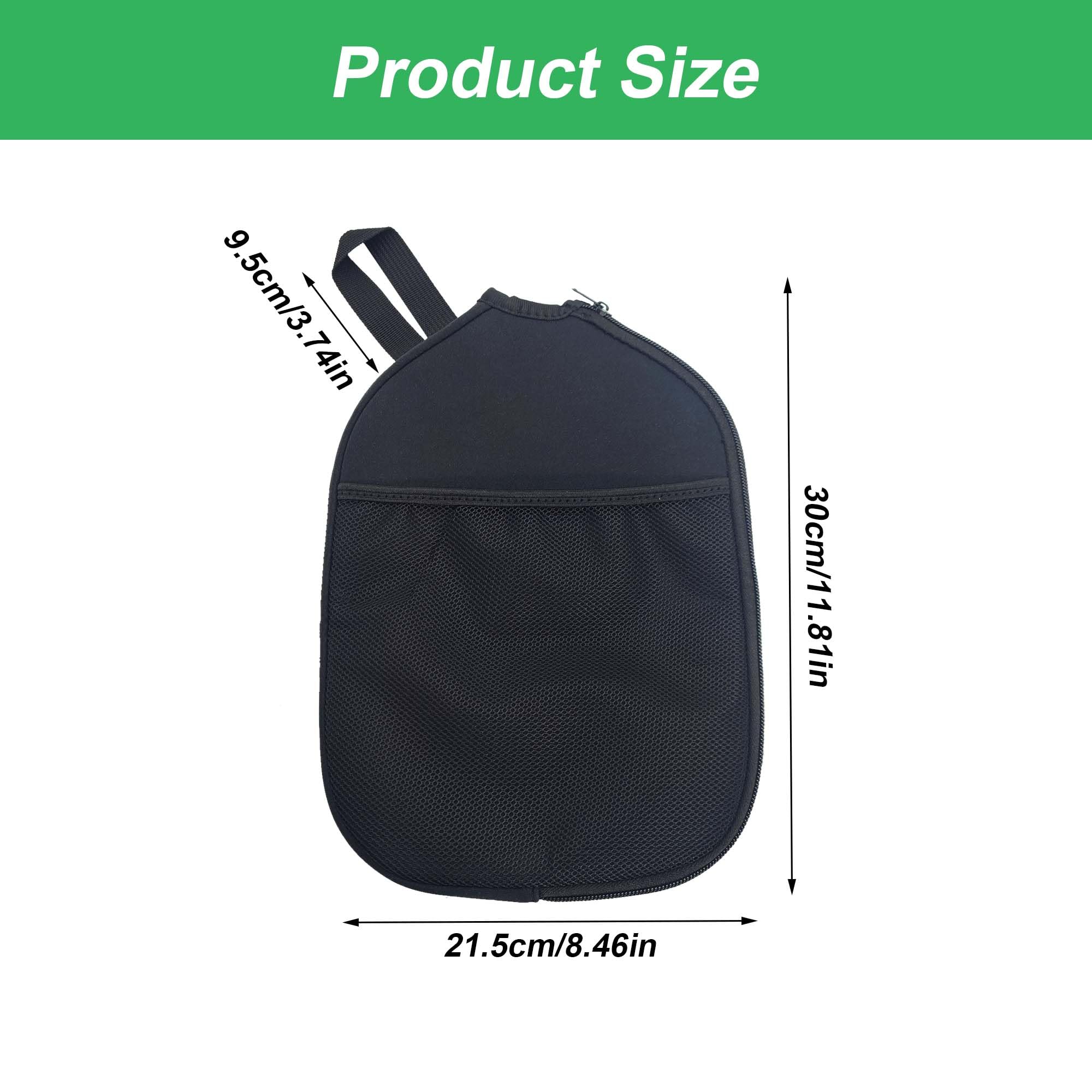 Copri racchetta per pickleball con tasca in rete per cordino Coperchio per Pickleball Racchetta Custodia protettiva in neoprene per pagaia da pickleball per racchette da pickleball