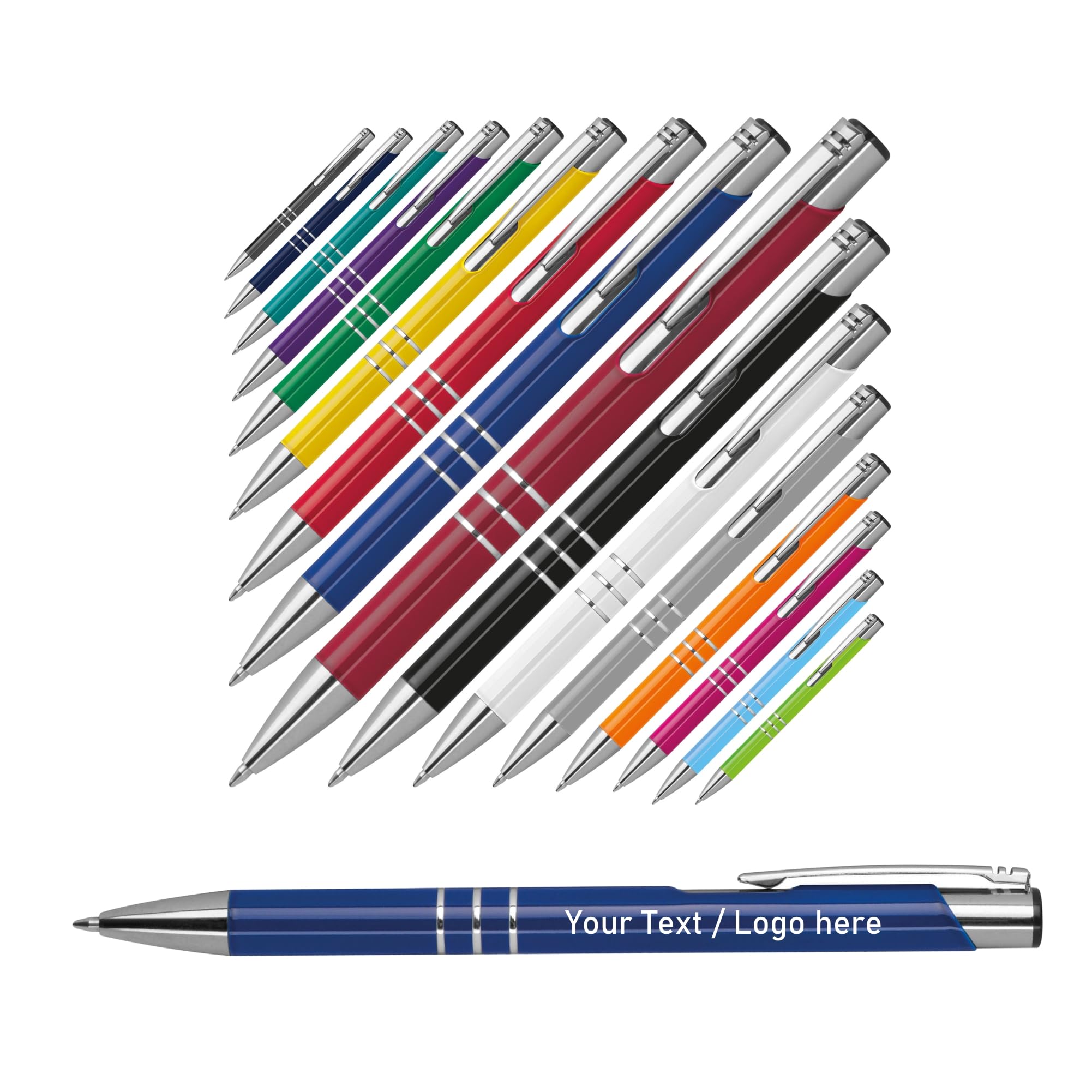 Schmalz® 100 penne a sfera con incisione Jolly – Penna a sfera personalizzata con ampia scelta di colori – Penna a sfera come regalo personalizzato con testo e logo desiderato (100)