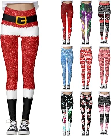 CHENKAI Christmas Leggings for Women 