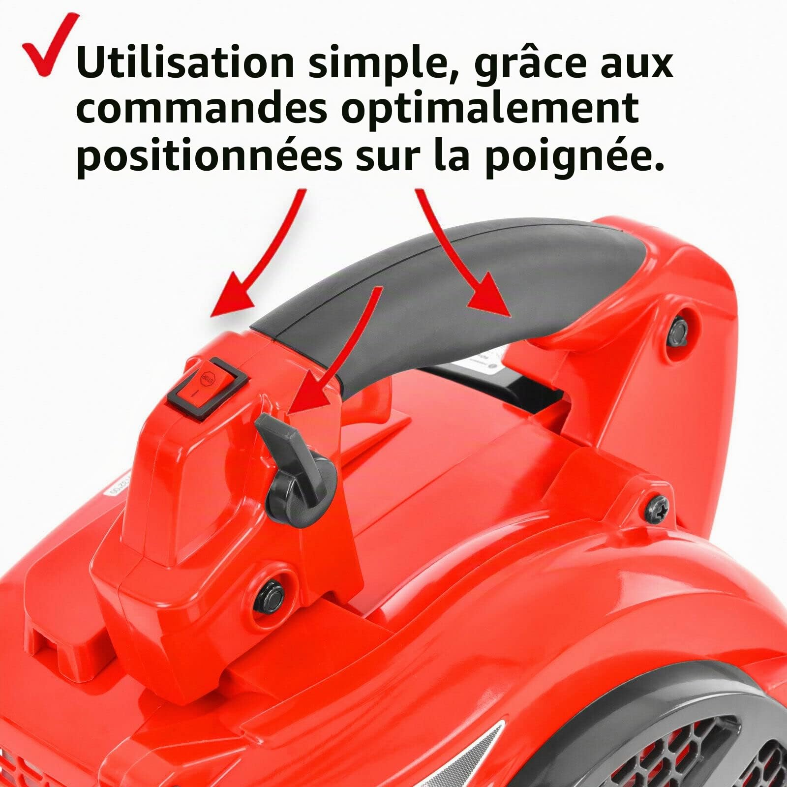 HECHT Aspirateur souffleur à essence - Avec moteur puissant à 2 temps et sac collecteur de 50 litres - Libérez votre jardin des feuilles et des débris confortablement, sans fil et rapidement