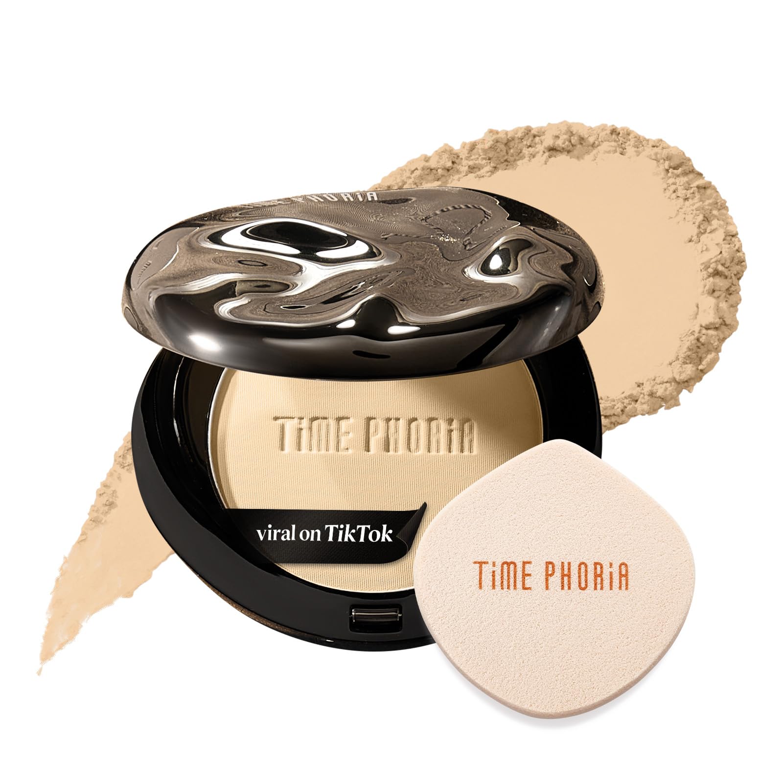 Imagen del producto: TIMEPHORIA Base de Maquillaje en Polvo Timeless Optima, Alta Cobertura y Acabado Matte Blur, 16H Control de Brillo, Polvo Compacto para Piel Grasa y con Acné, con Aplicador de Cara, 8.5g(002 Birch)