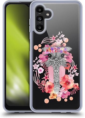 Head Case Designs Funda de gel suave con licencia oficial de Monika Strigel Ostrich Aztec Animals and Flowers 2 compatible con Samsung Galaxy A13 5G