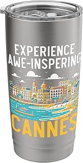 Cannes France Travel Vacation French I Love Cannes Stainless Steel Insulated Tumbler
