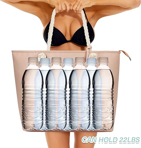 Miniatura 8 de WLLWOO Beach Bags For Women,Extra Large Beach Tote Waterproof Sandproof,Swim Pool Totes Bag Vacation Beach Bag