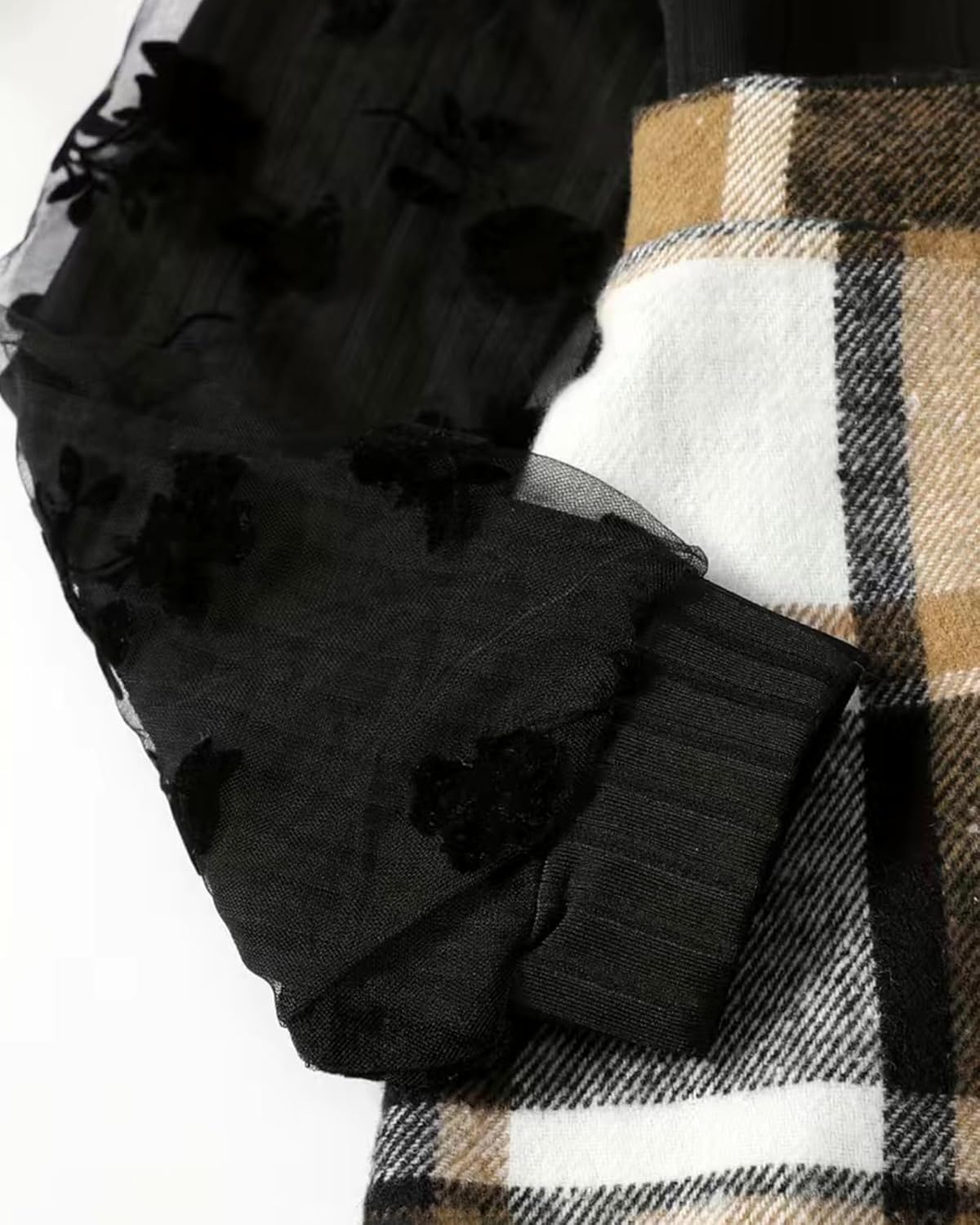 2 Pcs Girls Skirt Sets Long Sleeve Rib Knit Shirt Tops & Short Mini Skirts Set Outfits - Image 3