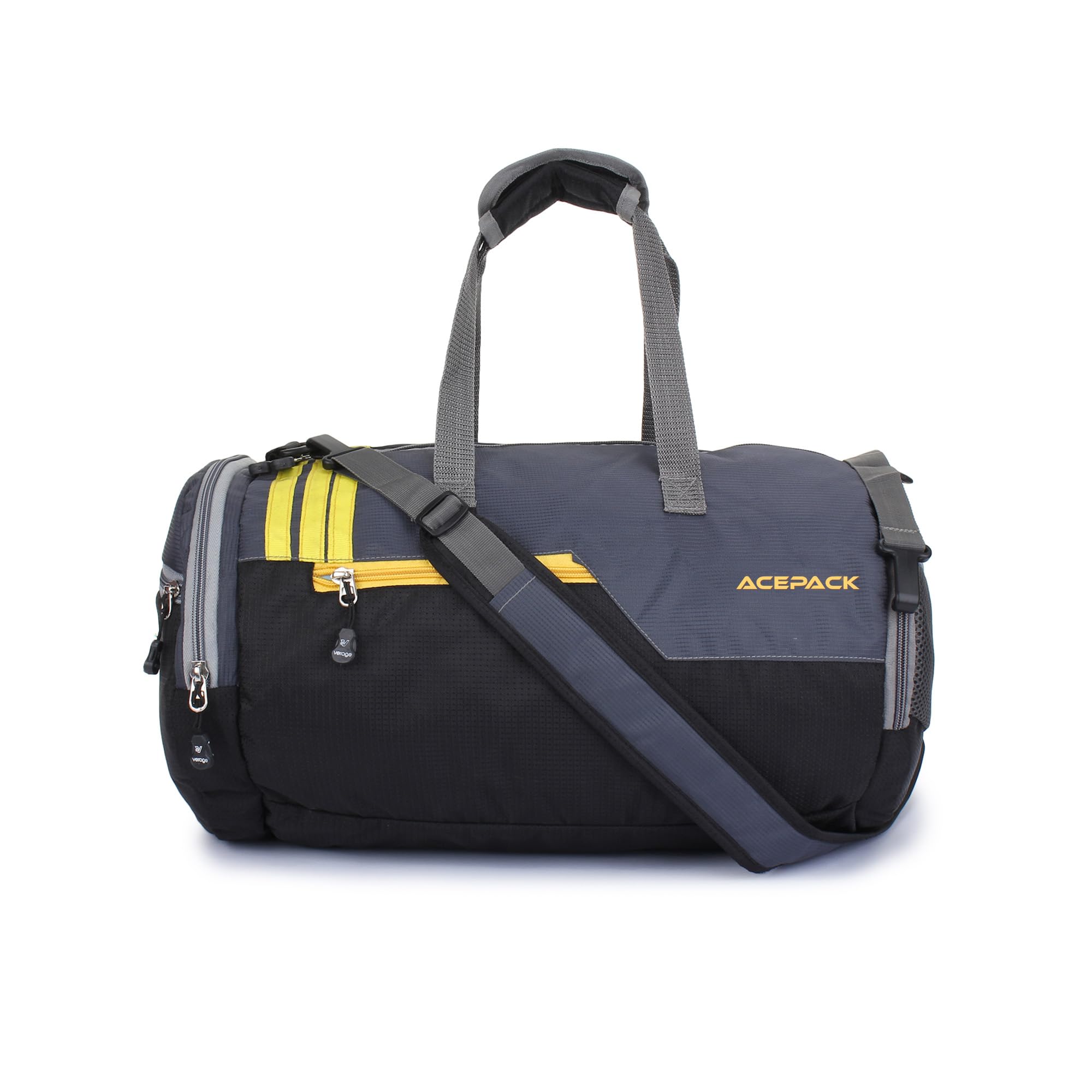 Boxer - Men's Polyester 37 litres Duffle Bag/Gym Bag with Shoes Compartment (Grey)-image-14