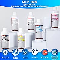 Vista 2 de SubliPlus+ Recambio de tinta DTF (tinta de transferencia de calor directa a película) - para impresoras L1800 XP600 R1390, etc. DTF - Negro cian