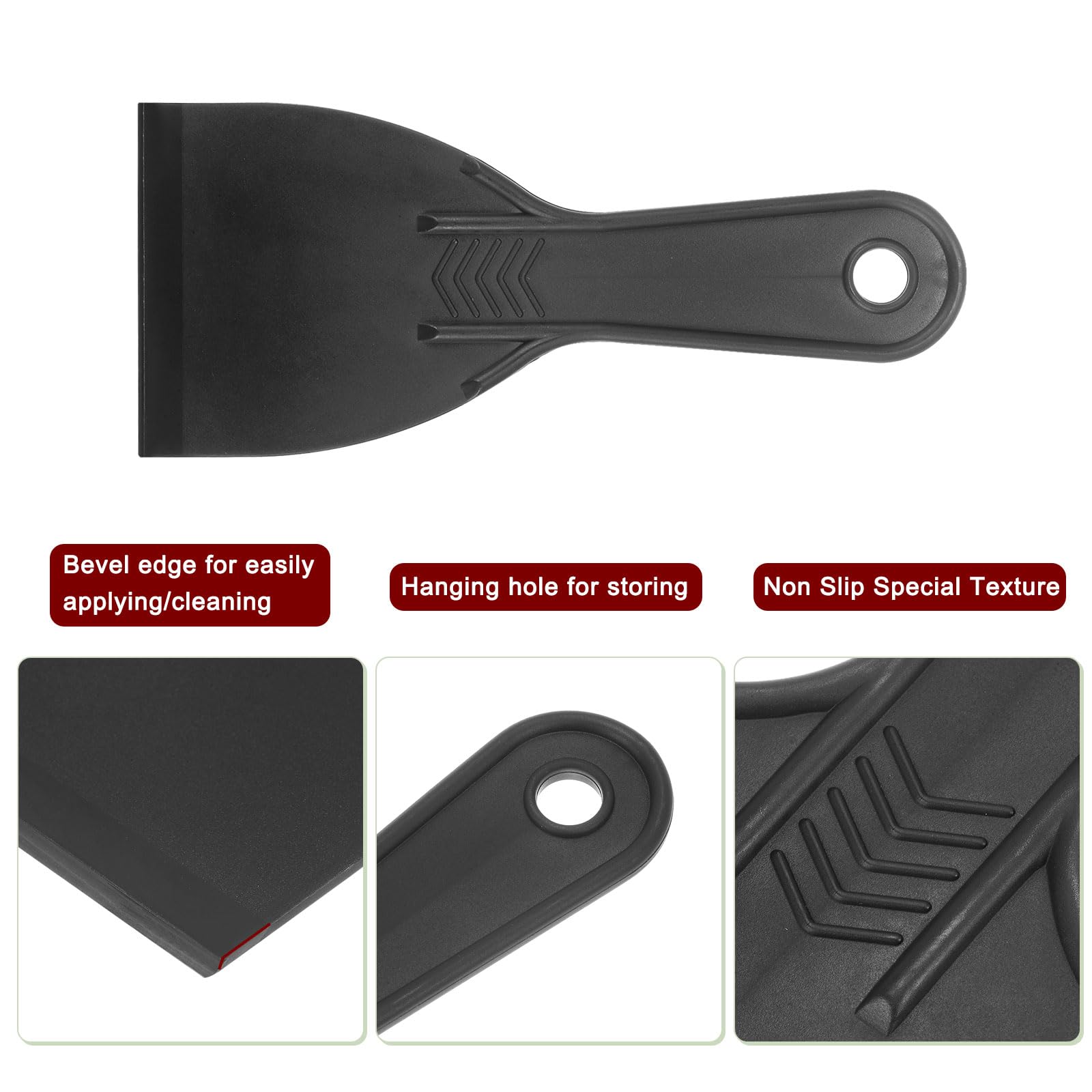 HARFINGTON 5-Pack Putty Scrapers - 3 Inch Flexible Plastic Putty Knives - View #7