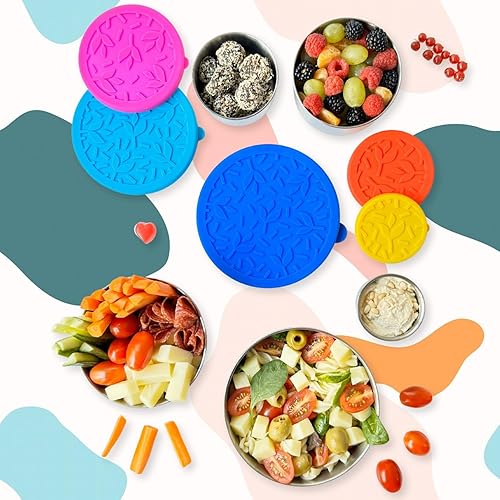 Miniatura 2 de Contenedores de acero inoxidable con tapas, Contenedores de almacenamiento de alimentos de acero inoxidable a prueba de fugas, Contenedores de