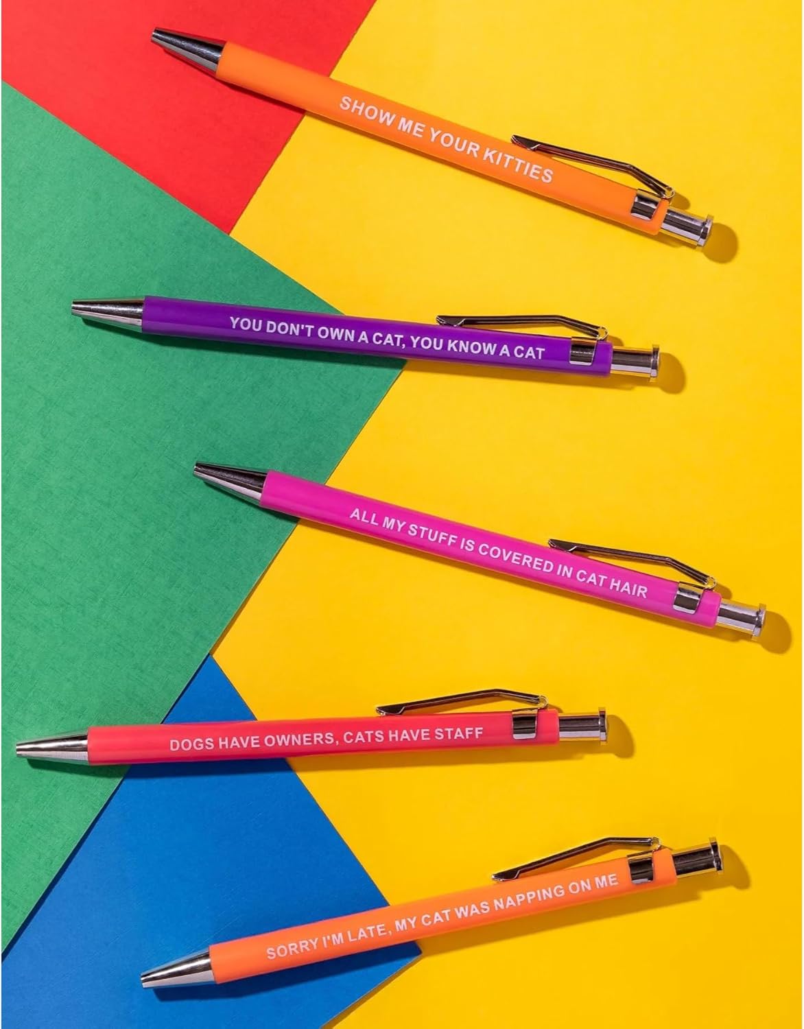 Funny Cat People Pens - Snarky Office Gag Gift, Black Ballpoint Pens with Humorous Sayings for Pet Owners, Cat Lovers, Coworkers - Image 7