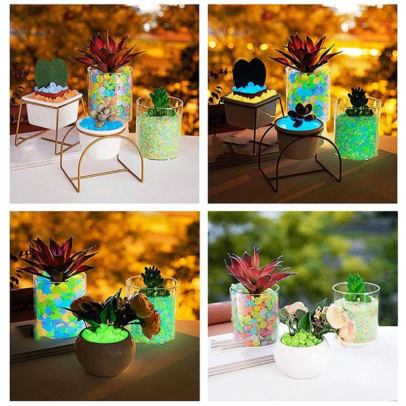 Im Dunkeln leuchtende Kieselsteine, Gartendeko Leuchtsteine ​​Glow In The Dark Deko(Multicolor)