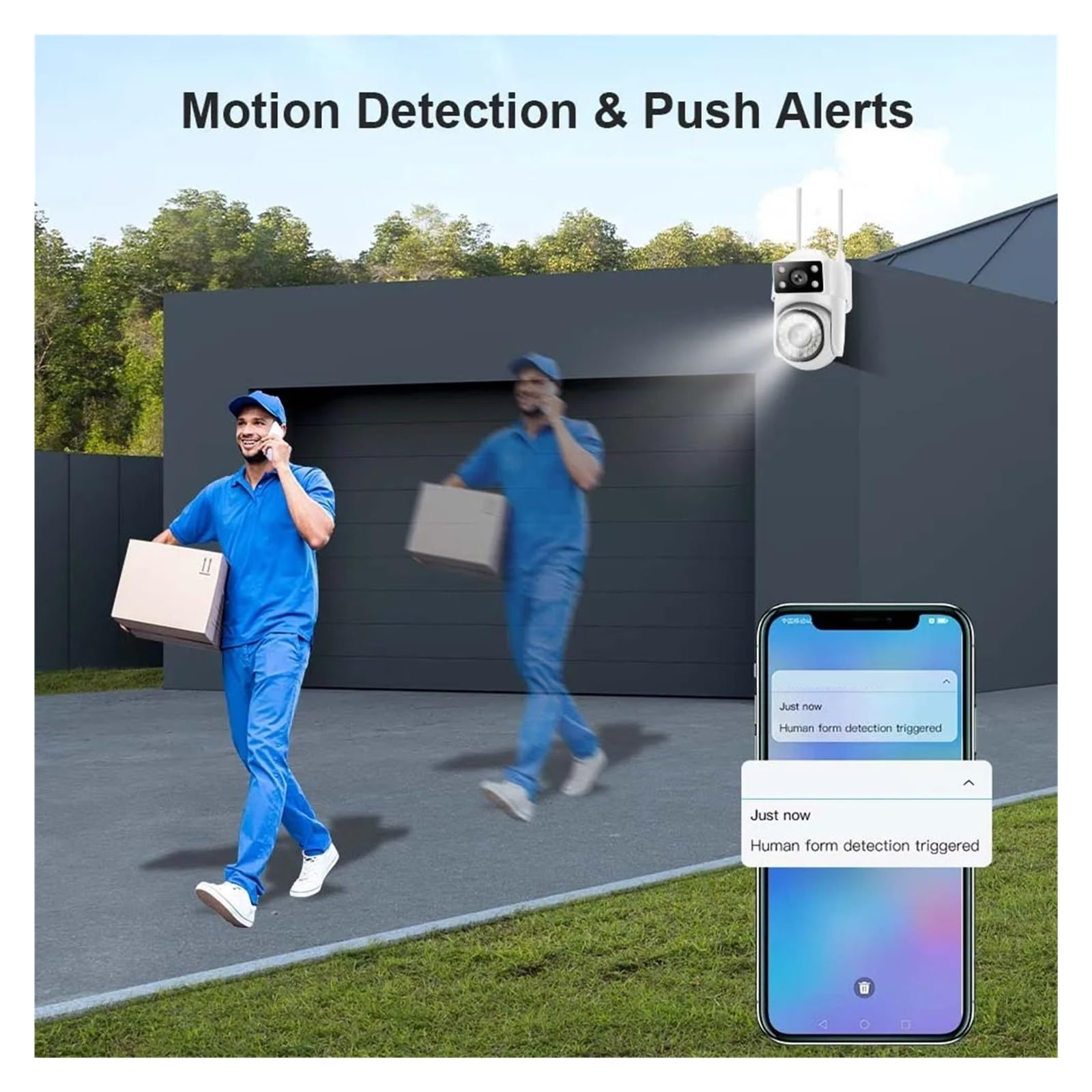 Telecamera WiFi PTZ for esterni da 8 MP 4K con doppio obiettivo
