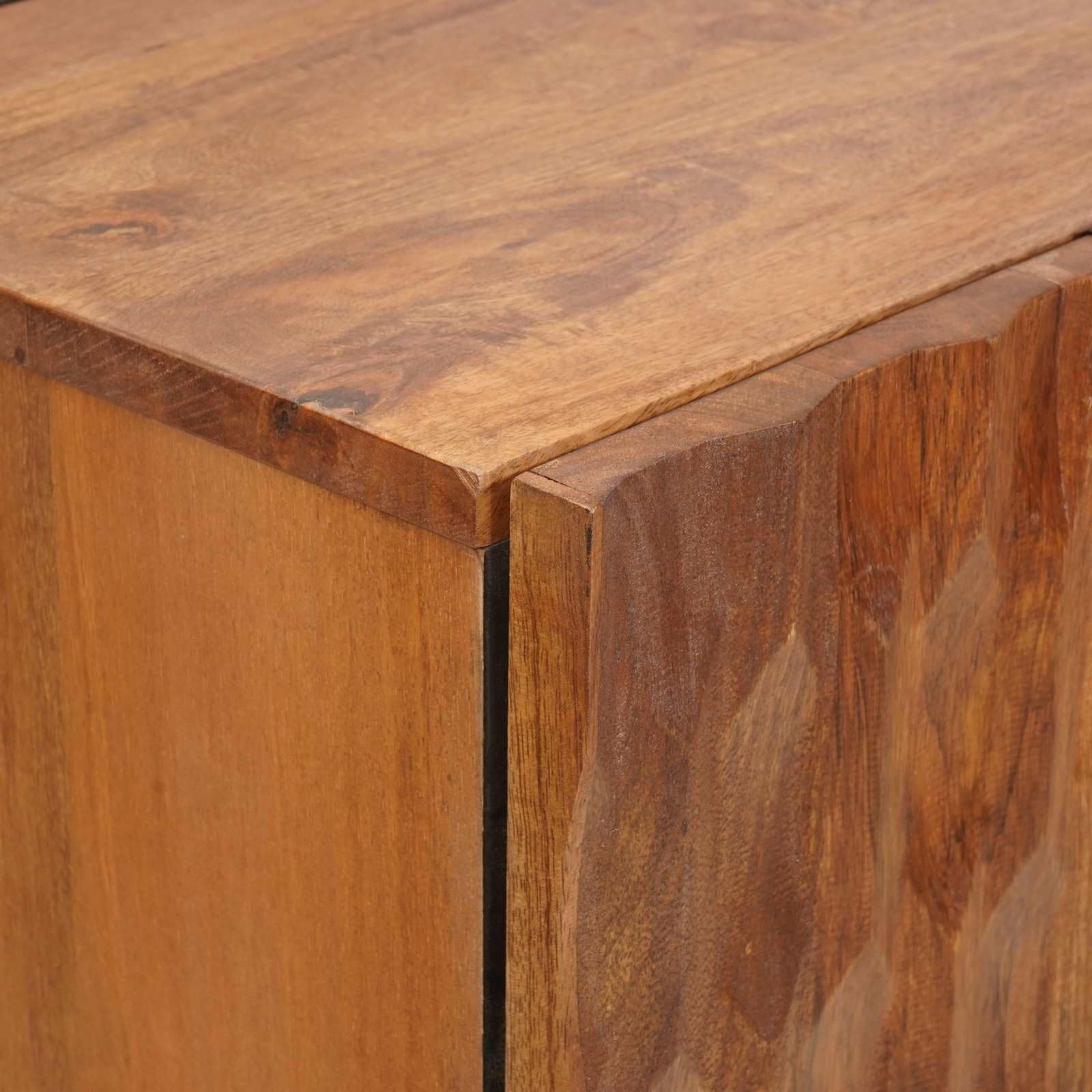 vidaXL Highboard mit Tür Akazienbraune Oberfläche 60 x 33 x 100 cm