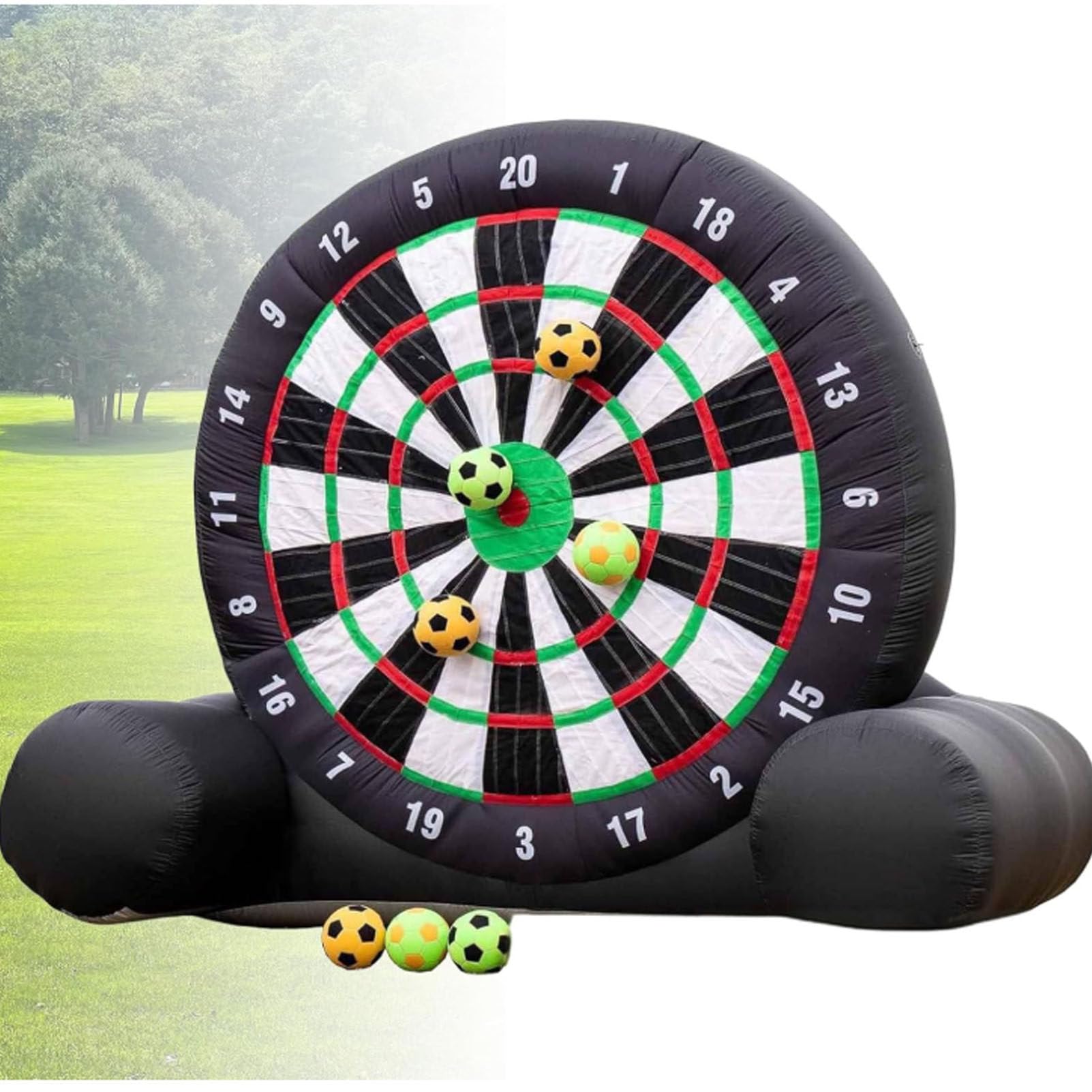 Cashwise Giant Inflatable Soccer Darts Board Outdoor Dart Board with 8 Soccer Balls &Blower, Large Kick Football Target Dartboard for Kick Dartboard Sport Game A-4M/13FT