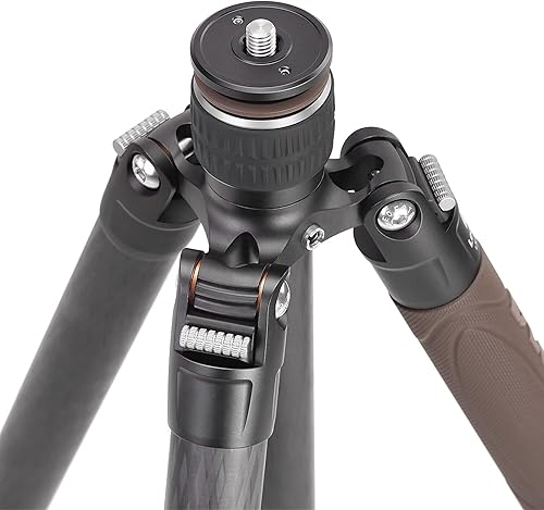 Miniatura 4 de Leofoto LX-224CT+XB-32Q Trípode de viaje, serie urbana, fibra de carbono, secciones de 4 patas, portátil y ligero, pierna reversible y columna